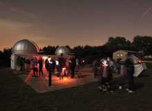 Baker Observatory at night