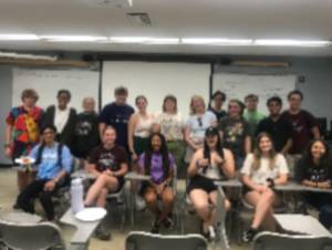 Photograph of student leaders at their meeting on 8/31/23